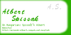 albert spissak business card